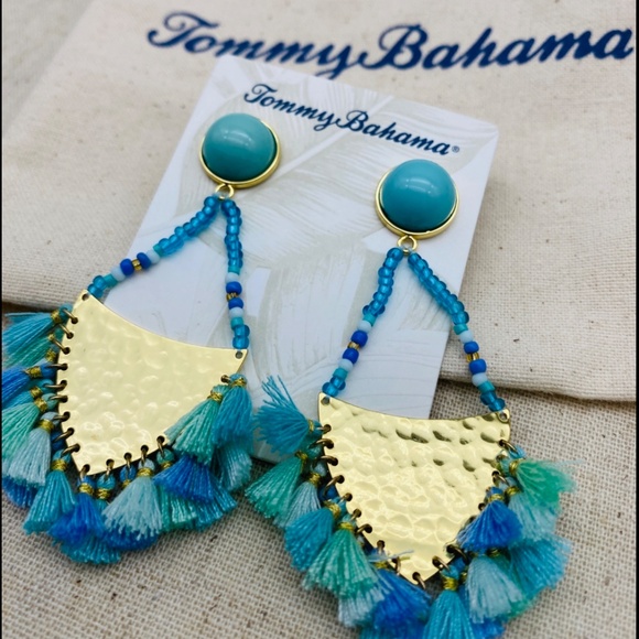 Tommy Bahama NEW Gorgeous Seaside Beach Tassels Earrings NWT - Picture 4 of 5